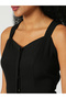 Women Black Cross Strap Back Crop Top and Trousers Co-Ords - 4