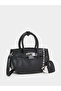 Solid Dual Handle Handbag with Heart Drop