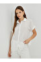 Texture Spread Collar Short Sleeve Shirt