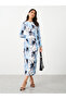 Butterfly Printed Bodycon Midi Dress