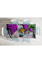 Stone Wall and Purple Bougainvillea Street Pattern Stain Resistant Runner and Tablecloth Digital Printed - 2