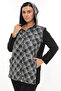 Hooded Large Size Zippered Cardigan