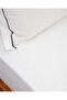 Caline Double 100% Cotton Pique Duvet Cover Set - White/Navy Blue - 8