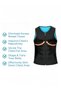 Men's Trainer Vest with Zipper Heat Trapping Zipper Sweat Enhancing Vest Sauna Suit Shirt - 3