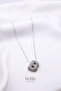 Steel Zircon Stone Letter Balloon Necklace-Silver Color - 3