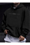 سويت شيرت كبير الحجم مطبوع عليه توقيع