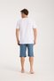 Men's Pocketed Cotton Combed Shorts Indigo - 6