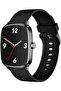Risync Classic SA10 Smartwatch, Square Amoled Display, Black Silicone Band