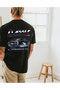 Custom Design Back Printed Classic Car Theme Black 100% Cotton Men's T-Shirt - 2