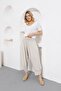 Women's Ecru Carrot Cut Bohemian Linen Pants with Side Pockets Njros25 - 4