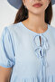 Women's Lace-Up Midi Dress 2575 - Blue - 5