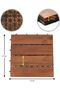 JMK - Outdoor Interlocking Deck Tiles, Wood-Look, Brown, 1 Box, 11 Pic (1 Square Meter) - 2