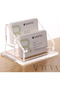 Tuva - Elite Design Transparent Plexiglass Business Card Stand Organizer |   Minimalist Desktop Organizer