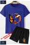 Children's Unisex “Kelebek Girl on Face“ Special Printed Crew Neck T-Shirt - Shorts Set
