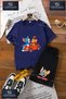 Children's Unisex “Tom and Jerry with Hearts on Car“ Custom Printed Crew Neck T-Shirt - Shorts Set