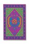Mosso Purple Green Themed Motifs Detailed Pattern Woven Base Vintage Decorative Carpet Mosso208