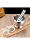 Stainless Steel Mortar and Pestle Set with Brush – Pill Crusher, Spice Grinder, Herb & Pesto Bowl - 6