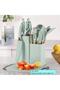 19-Pc Silicone Cooking Utensil Set – Heat Resistant Tools w/ Wooden Handles for Nonstick Cookware - 2