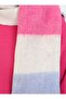 Pufidik Tasseled Shoulder Shawl-Pink - Ecru- - 4
