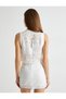 Sleeveless Broderie Blouse - 4