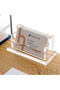 Tuva - Single Elite and Modern Design Elegant Plexiglass Business Card Holder |   Minimalist Desktop Organizer - 2