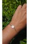 Gold Sequin Chain Mother of Pearl Ring Detailed Bracelet - 2