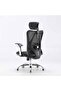 M16-201 Ergonomic Office Chair – Adjustable Headrest Breathable Mesh Black - 5