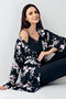 Women's Winter Regular Fit Navy Blue Dressing Gown Pc9108-S-V1