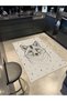 Mosso Wolf Themed Nature Motifs Detailed Pattern Woven Base Modern Decorative Carpet Mosso214 - 2