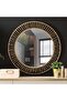 Circular Wall Mirror - Luxury Vanity Mirror with Gold Finish With Sun - 4