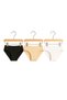 Women's Bikini Panties Set of 3 Seamless Laser Cut Waist Elastic Skin, White and Black Colors - 8