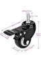 2" Caster Wheels Heavy Duty Swivel Casters with Brakes, Replacement for Home Furniture, Offi - 4