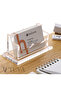 Tuva - Single Elite and Modern Design Elegant Plexiglass Business Card Holder |   Minimalist Desktop Organizer - 3