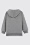 Unisex Kids' Hooded Zippered Grey-Melange Sweatshirt - 3
