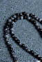 Certified Snowy Obsidian Metal Tassel Imame Prayer Beads - 4