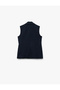 Double Breasted Collar Sleeveless Viscose Blended Basic School Vest - 5