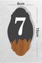 Vertical Laser Metal- Wood Apartment Site -Apartment Hotel Office Door Number 15X8Cm - Door Number 7 No 7 - 4