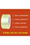 Clear Tape, 6 Pieces - Heavy Duty 2 Inch x 50 Yards - 5