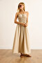 Women's Stone Strap Adjustable Pocket Gipe Detailed Maxi Dress Elb-19002519 - 2