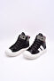 Aston Boy's Genuine Leather Lace-Up and Zippered Black Color Boots - 6