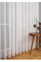 Ttm Bamboo Iron-Free Living Room, Kitchen, Entrance Children's Room 1/2 Frequently Pleated Natural Slub Ecru Tulle Curtain - 3