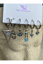Ysx Fatma Ana Eli Themed 6-Piece Earring Set Zircon Stone Non-Tarnish Stainless Guaranteed Invoice