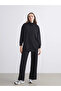 Lcw Modest Black Stand Collar Oversize Women's Sweatshirt Tunic - 2
