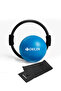 3-Piece Pilates Set – Black Circle + Black 120X15 cm Band + Blue 20 cm Balance Ball - 5