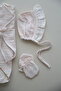 Glitter Double Breasted Newborn Hospital Set Muslin 100% Cotton - 6