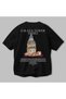 Galata Tower Istanbul Back Printed Black Oversize T-Shirt Men Women Cotton Crew Neck T-Shirt - 3