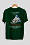 Santorini Greece Back Printed Green Oversize T-Shirt Men Women Cotton Crew Neck T-Shirt - 2