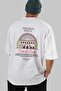 Aspendos Antalya Back Printed White Oversize T-Shirt Men's Women's Cotton Crew Neck T-Shirt - 6