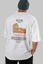 Rome Italy Back Printed White Oversize T-Shirt Men Women Cotton Crew Neck T-Shirt - 6
