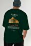 Athens Greece Back Printed Green Oversize T-Shirt Men Women Cotton Crew Neck T-Shirt - 7